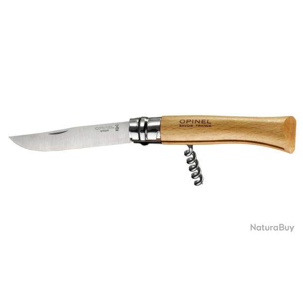 Couteau Opinel num�ro 10 - d�capsuleur tire-bouchon