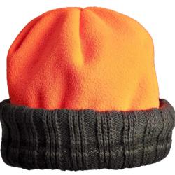 Bonnet Bob Polarfleece r&eacute;versible vert orange