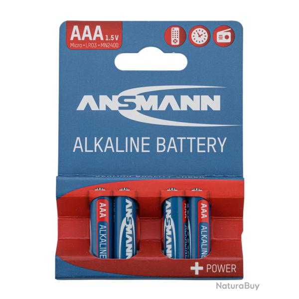 Piles alcalines LR03 AAA - Ansmann