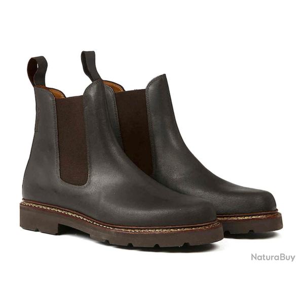 Chaussures en cuir QUERCY Brun fonc� Marron