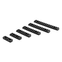 Set de 6 rails picatinny en polym&egrave;re compatible M-LOK - NOIR