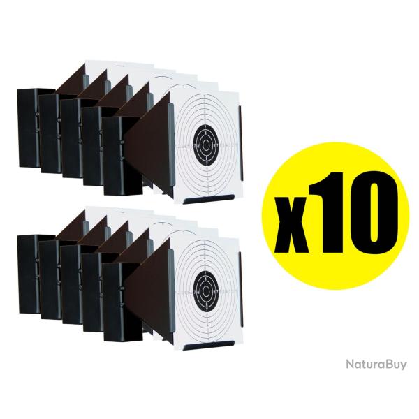 Pack Porte cible conique m�tallique 17x17 cm (x10)