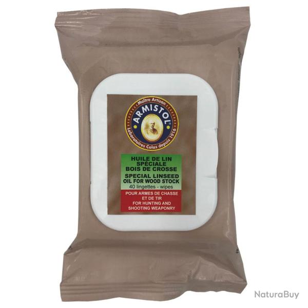 Paquet de 40 Lingettes huil�es Armistol pour bois de crosse