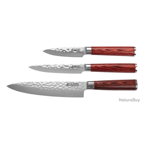 Wusaki Coffret 3 couteaux - S�rie Pakka X50