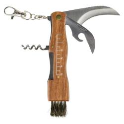 Couteau a champignon tire bouchon etui Stepland