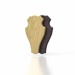 Plaque de Cerf Ch&ecirc;ne 1 - 45 x 24 cm Fonc&eacute;
