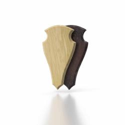 Plaque de Cerf Ch&ecirc;ne 2 - 52 x 26 cm Clair