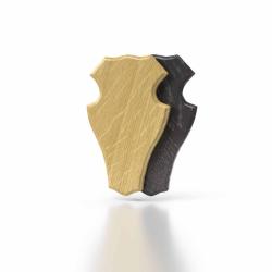 Plaque de Chevreuil Ch&ecirc;ne 1 - 22 x 13 cm Clair