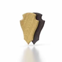 Plaque de Chevreuil Ch&ecirc;ne 2 - 22 x 13 cm Fonc&eacute;