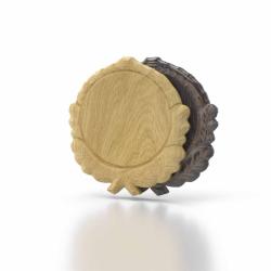 Plaque pour les D&eacute;fenses de sanglier Sculptures - 12 cm Fonc&eacute;