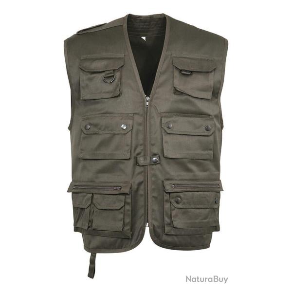 Gilet reporter uni M Beige