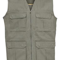 Gilet cargo Beige