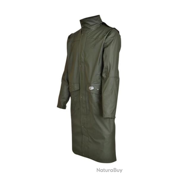 Manteau long impersoft avec carnier Kaki