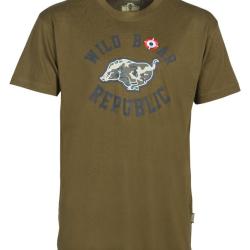 T shirt wild boar republic sanglier courant Beige