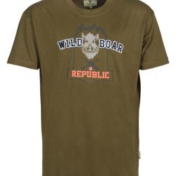 T shirt wild boar republic ii Kaki