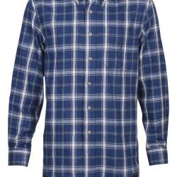 Chemise ardennes long pan BLEU MARRON