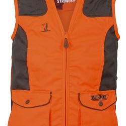 Gilet traque enfant Kaki - Orange 8A