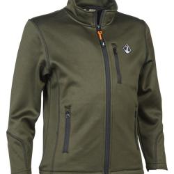 Sweat zippe enfant Kaki 8A