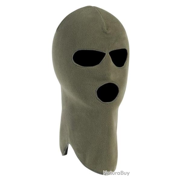 Cagoule polaire 3 trous unie Kaki