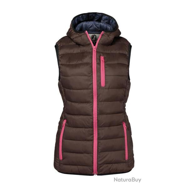 Gilet matelasse trekking femme Marron