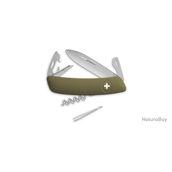 Couteaux suisses Swiza D03 Allmatt - olive 7,5 cm