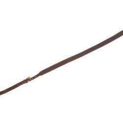 Bretelle plate croute grasse piqu&eacute;e larg 25 mm avec mousqueton