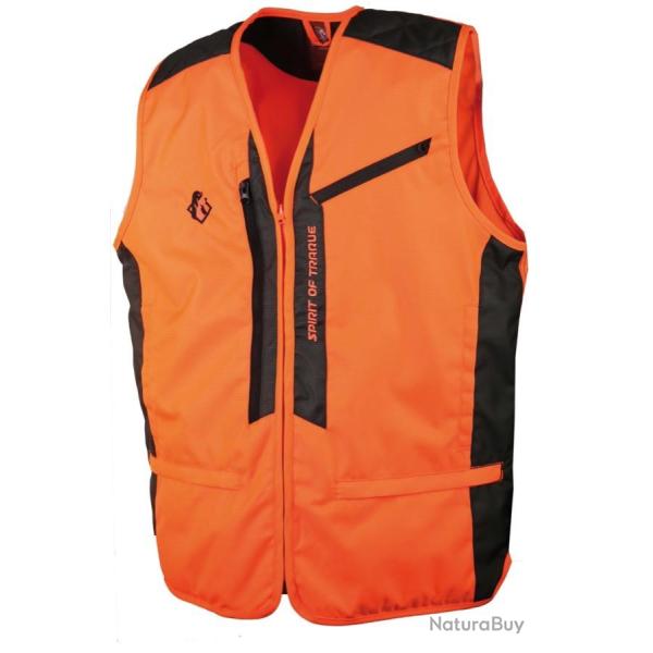 Gilet de chasse Spirit of Traque orange Somlys