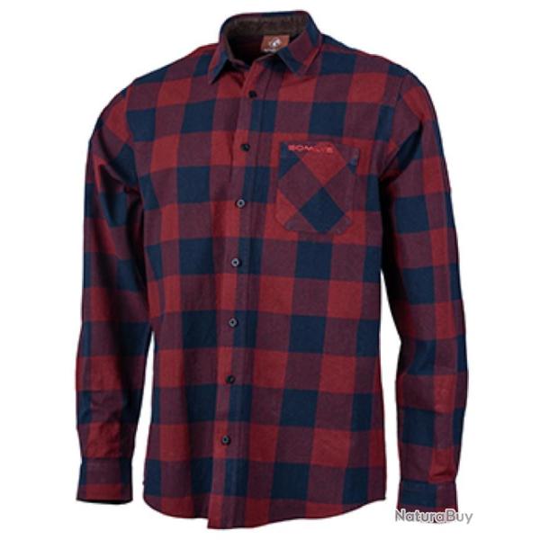 Chemise 100 coton carreaux rouge Somlys