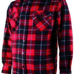 Chemise polaire carreaux rouge Treeland