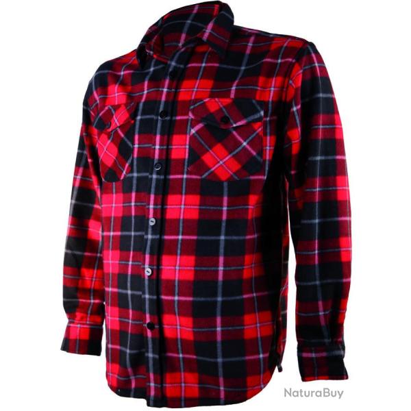 Chemise polaire carreaux rouge Treeland
