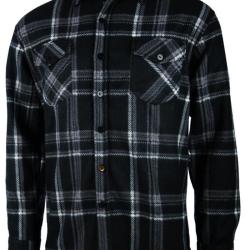 Chemise polaire carreaux noire Treeland