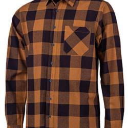 Chemise 100 coton carreaux orange Somlys