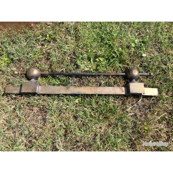 Barre de chemin�e en laiton 19�me