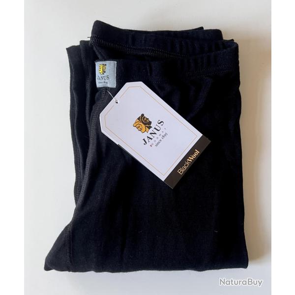 Legging femme chaud pure laine m�rinos coupe sport noir  M (m�dium)