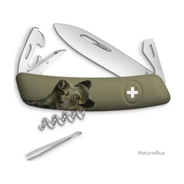 SWIZA D05. OLIVE. IMPRESSION SANGLIER