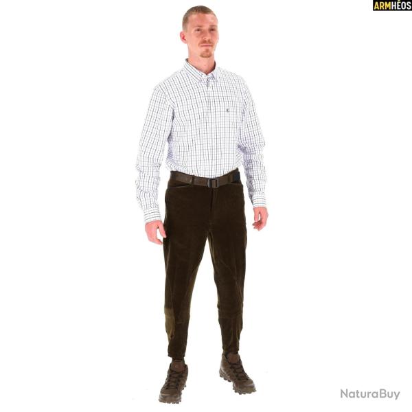 LOVERGREEN FUSEAU VELOURS VERT DEMI SAUMUR