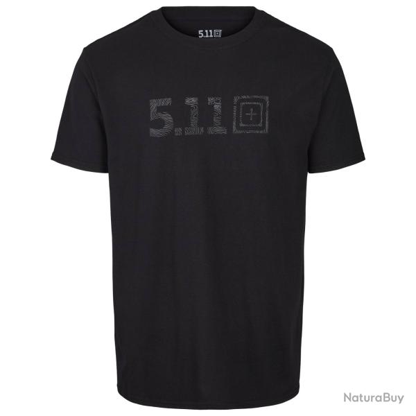 5.11 T SHIRT TOPO LOGO NOIR