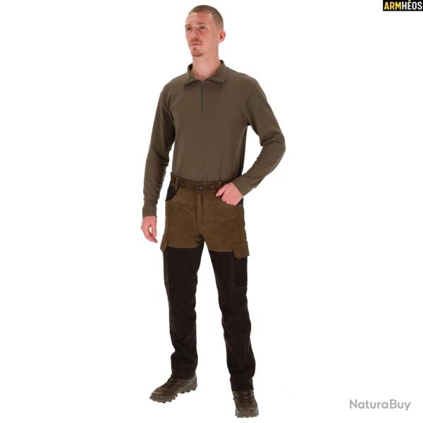 LOVERGREEN PANTALON CUIR LABRADOR BICOLORE