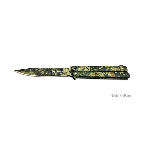 BOKER MAGNUM BALISONG CAMO - LAME 95MM - MANCHE ALUMINIUM REV�TEMENT CAMO