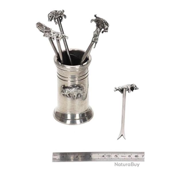 LOVERGREEN POT � FOURCHETTES SANGLIER �TAIN ESCARGOT ( AVEC 6 FOURCHETTES)