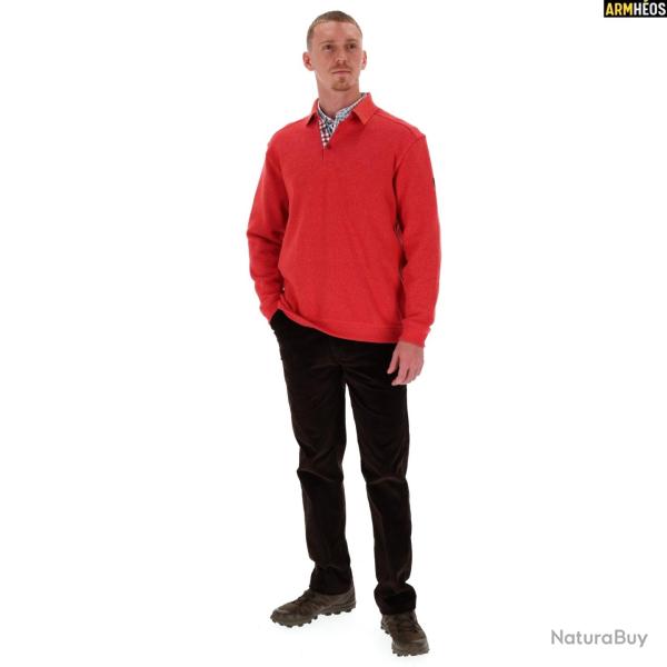 LOVERGREEN SWEAT COL BOUTON PAMPLEMOUSSE