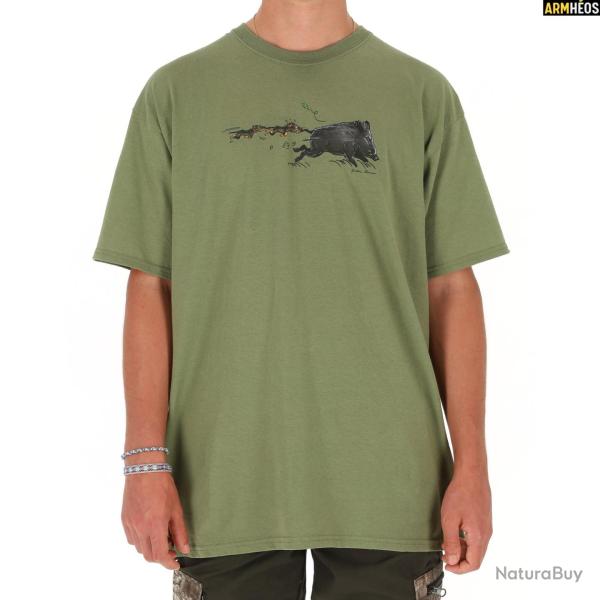 LOVERGREEN T SHIRT ENFANT SANGLIER ATTAQUE