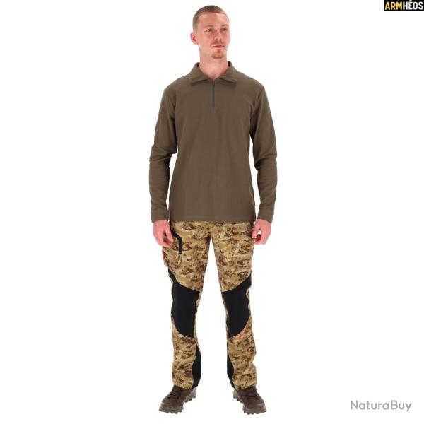 IDAHO CHEMISE F1 COTON KAKI COL ZIP