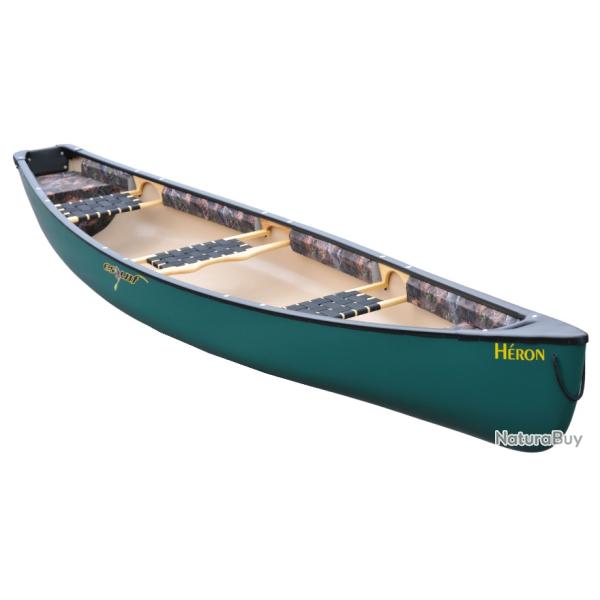 Cano� chasse/p�che ESQUIF H�ron (4,40 m), vert, trois bancs, motorisable 4 CV, homologu� CE.