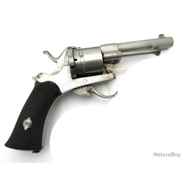Superbe revolver systeme Claudin Paris 7mm � broche R�f 89 Box 275