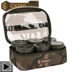 Trousse &agrave; Booster Fox Camolite Hookbait Case 8 pots