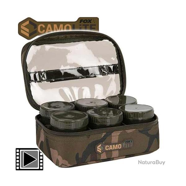 Trousse � Booster Fox Camolite Hookbait Case 8 pots