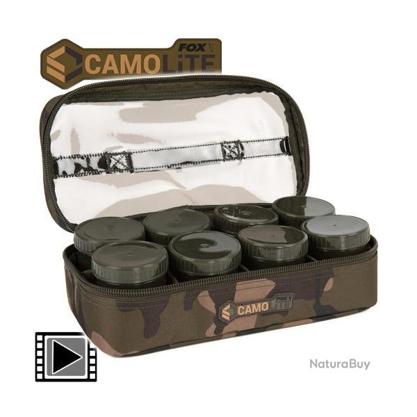 Trousse � Booster Fox Camolite Hookbait Case 12 pots