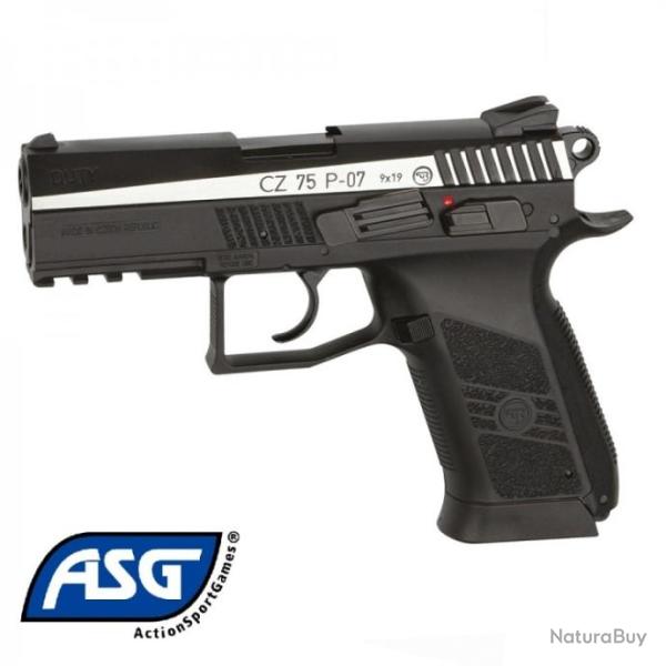 Pistolet CZ 75 P-07 DUTY Duetone Blowback - 4,5 mm Co2 Bbs Glissi�re en acier glissi�re m�tallique