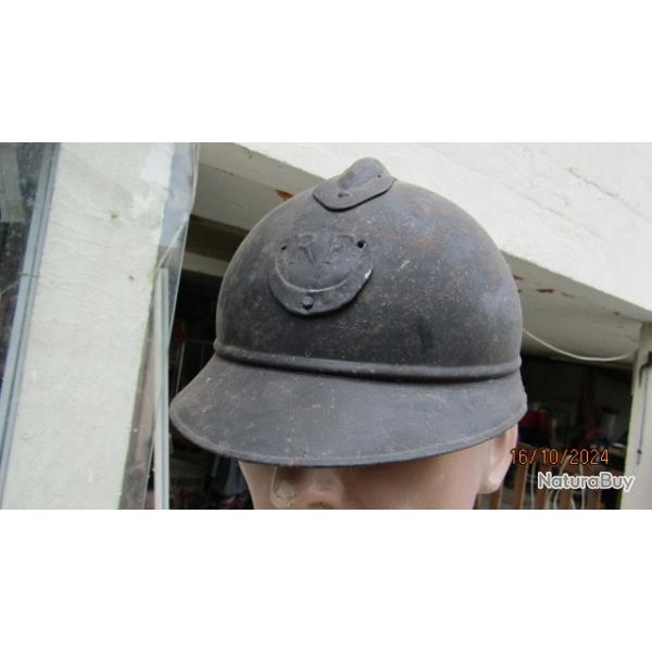 Casque � particularit� adrian tirailleur troupe AFRIQUE premi�re guerre ww1 1GM bleu horizon poilu
